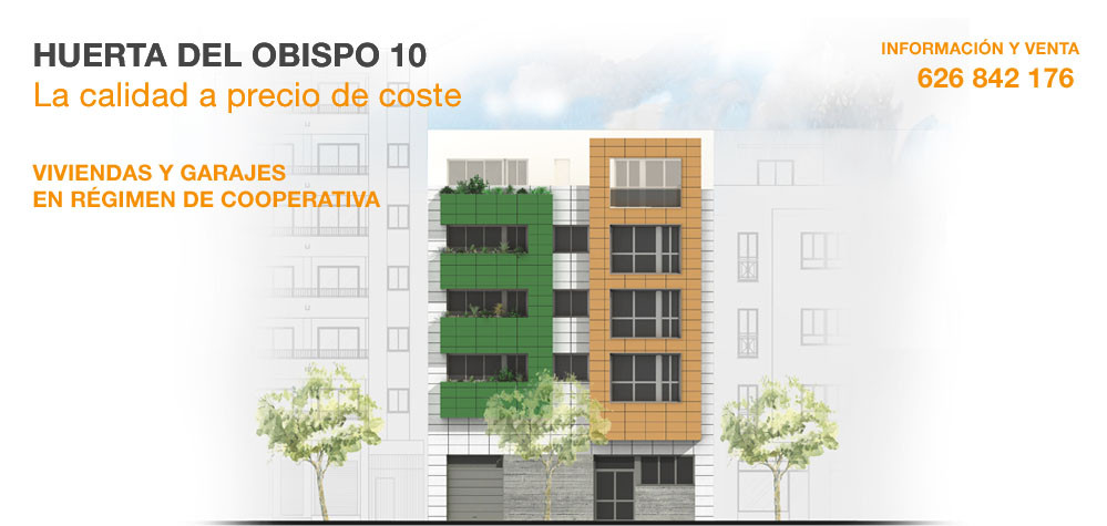 Huerta del Obispo 10, la calidad a precio de coste. Viviendas y garajes en régimen de cooperativa en Cádiz